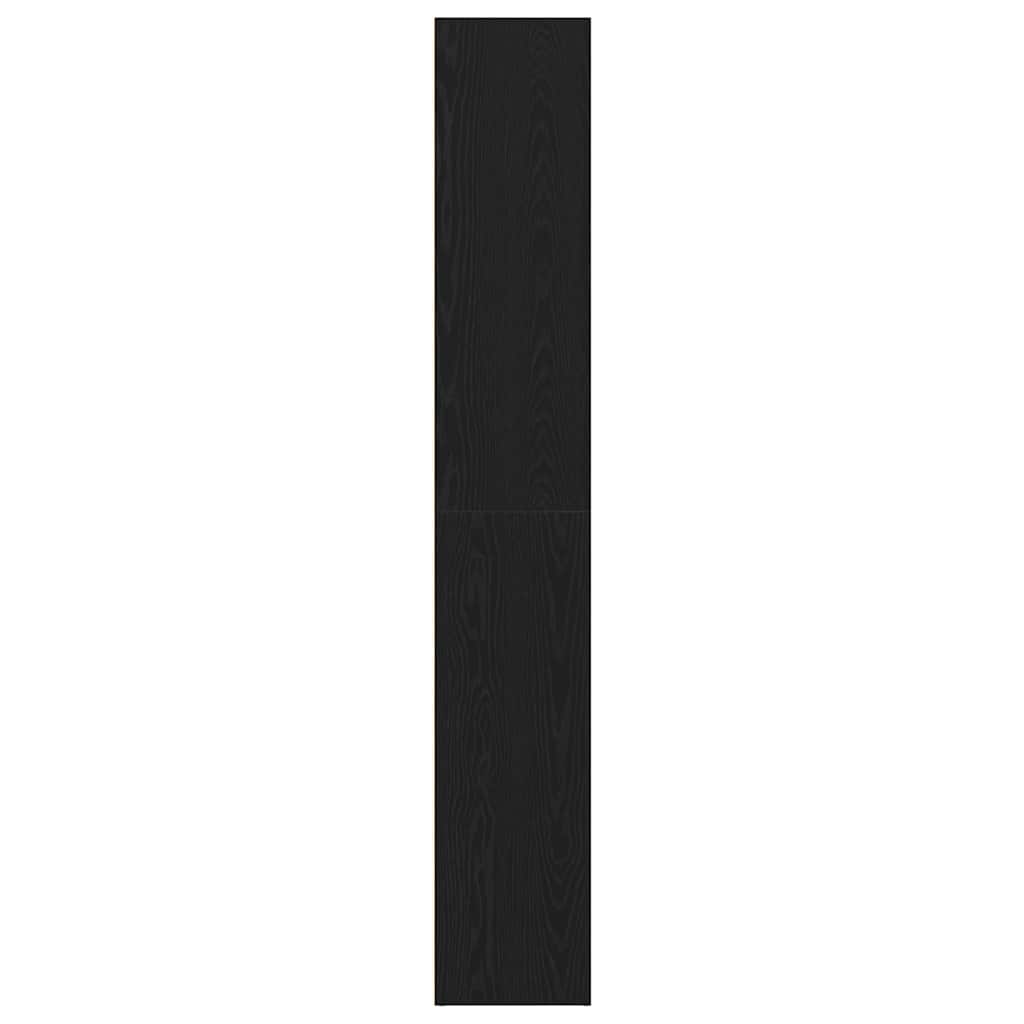 bogskab sort egetræ 40x30x189 cm konstrueret træ
