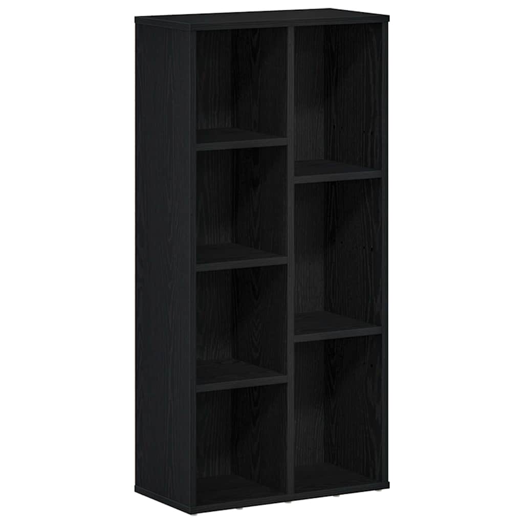 bogreol 50x25x104 cm konstrueret træ sort-eg