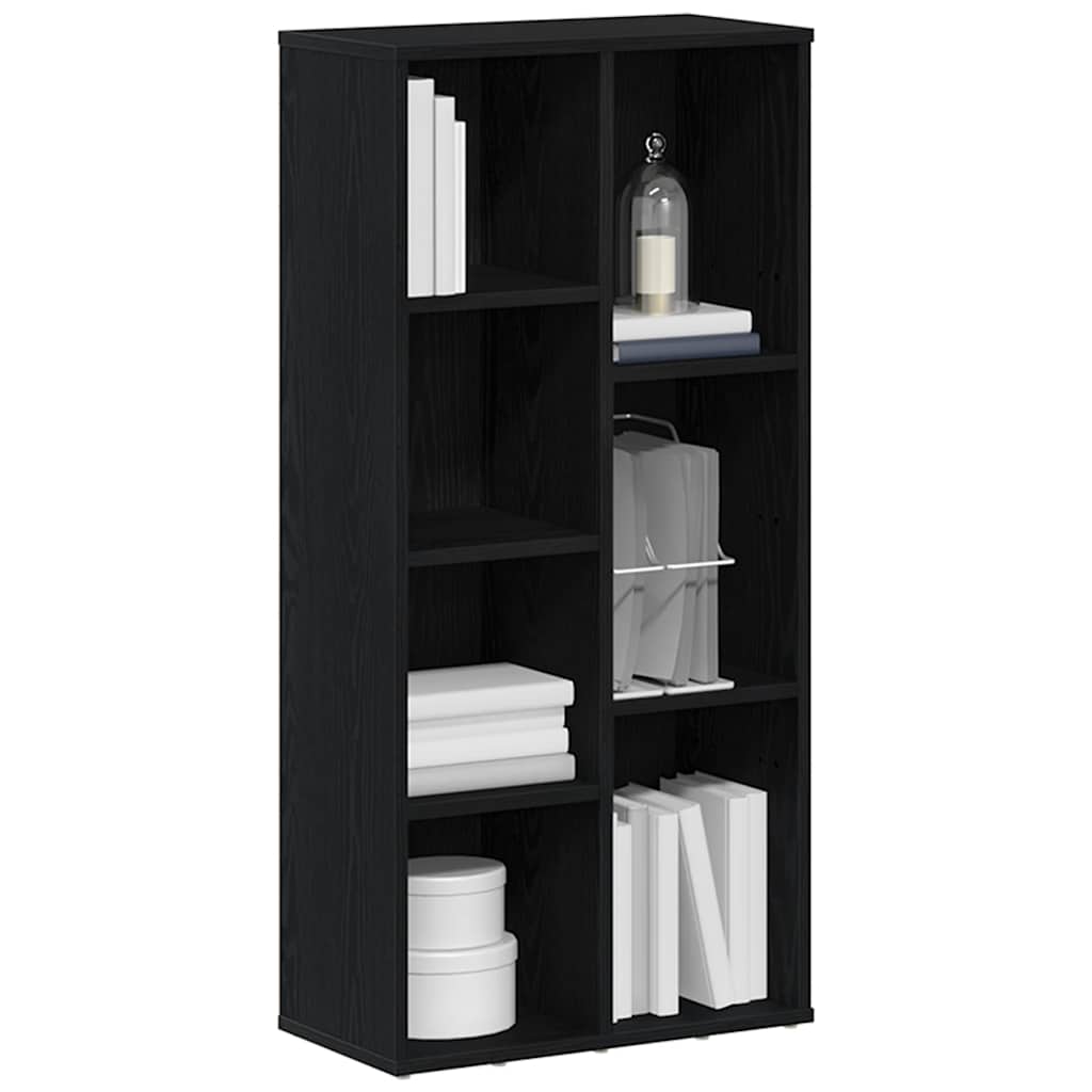 bogreol 50x25x104 cm konstrueret træ sort-eg