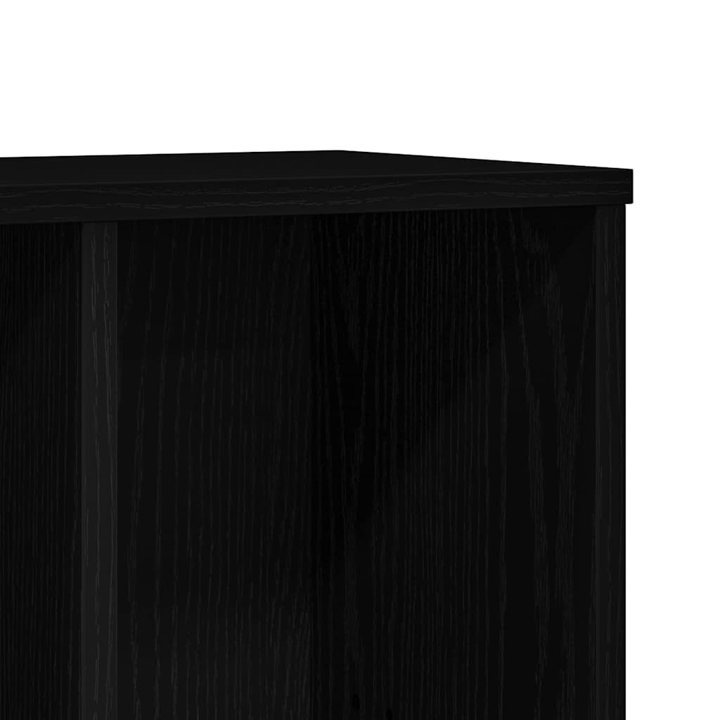 bogreol 50x25x104 cm konstrueret træ sort-eg