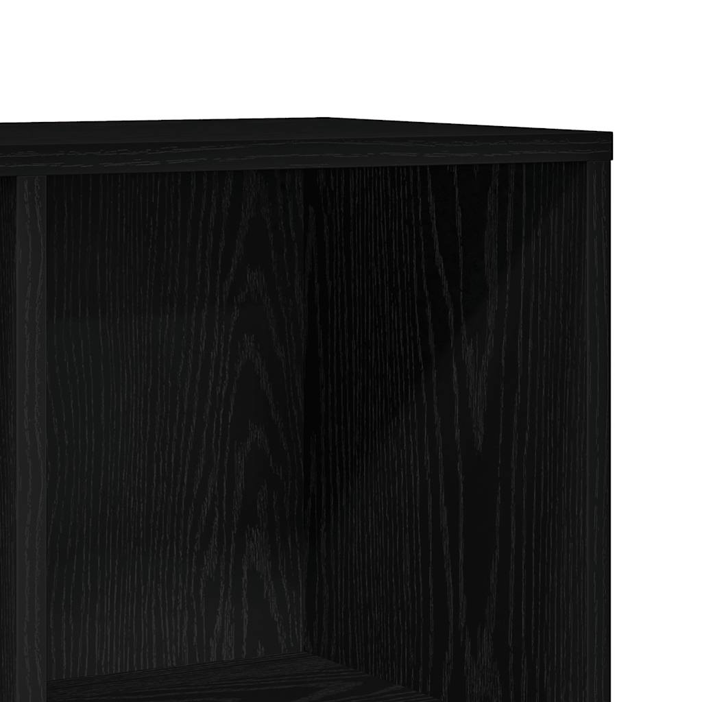 bogskab 98x29x97,5 cm konstrueret træ sort egetræsfarve