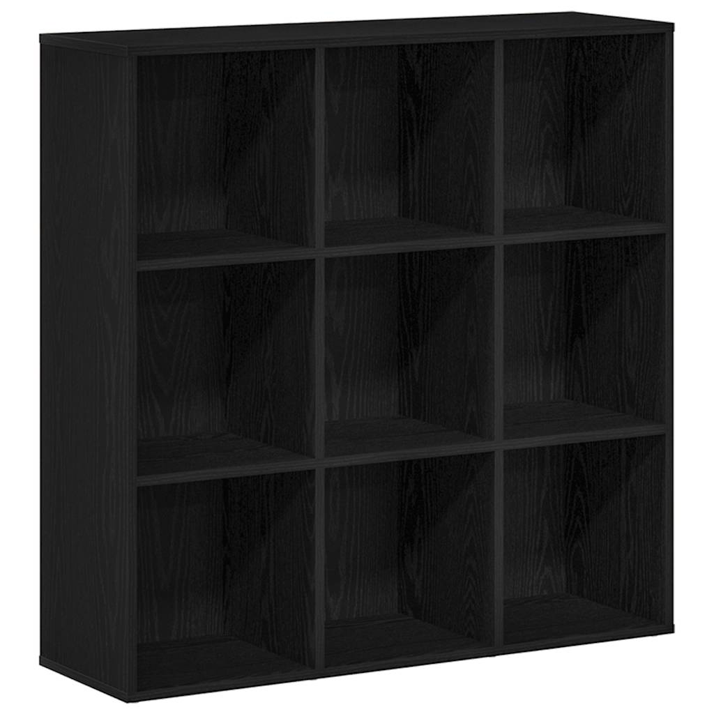 bogskab sort egetræ 98x29x97,5 cm konstrueret træ
