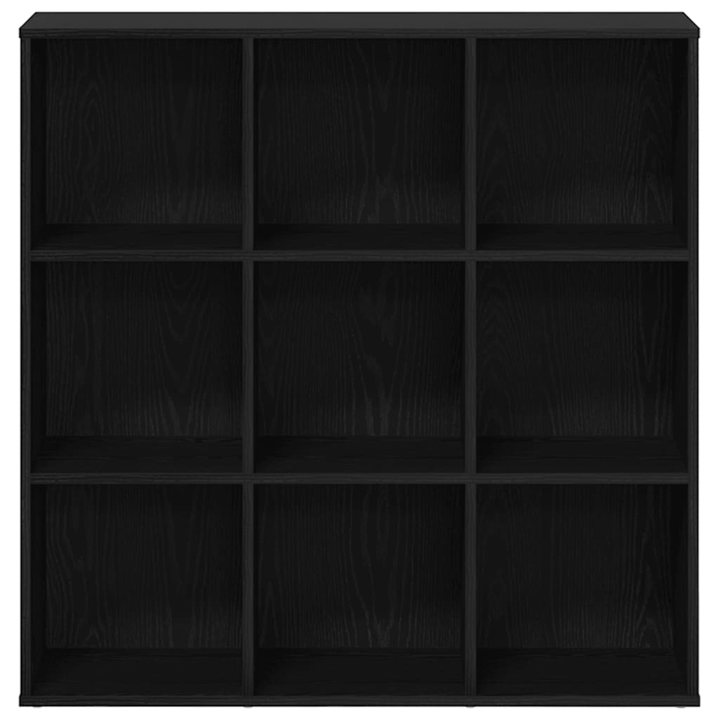 bogskab sort egetræ 98x29x97,5 cm konstrueret træ