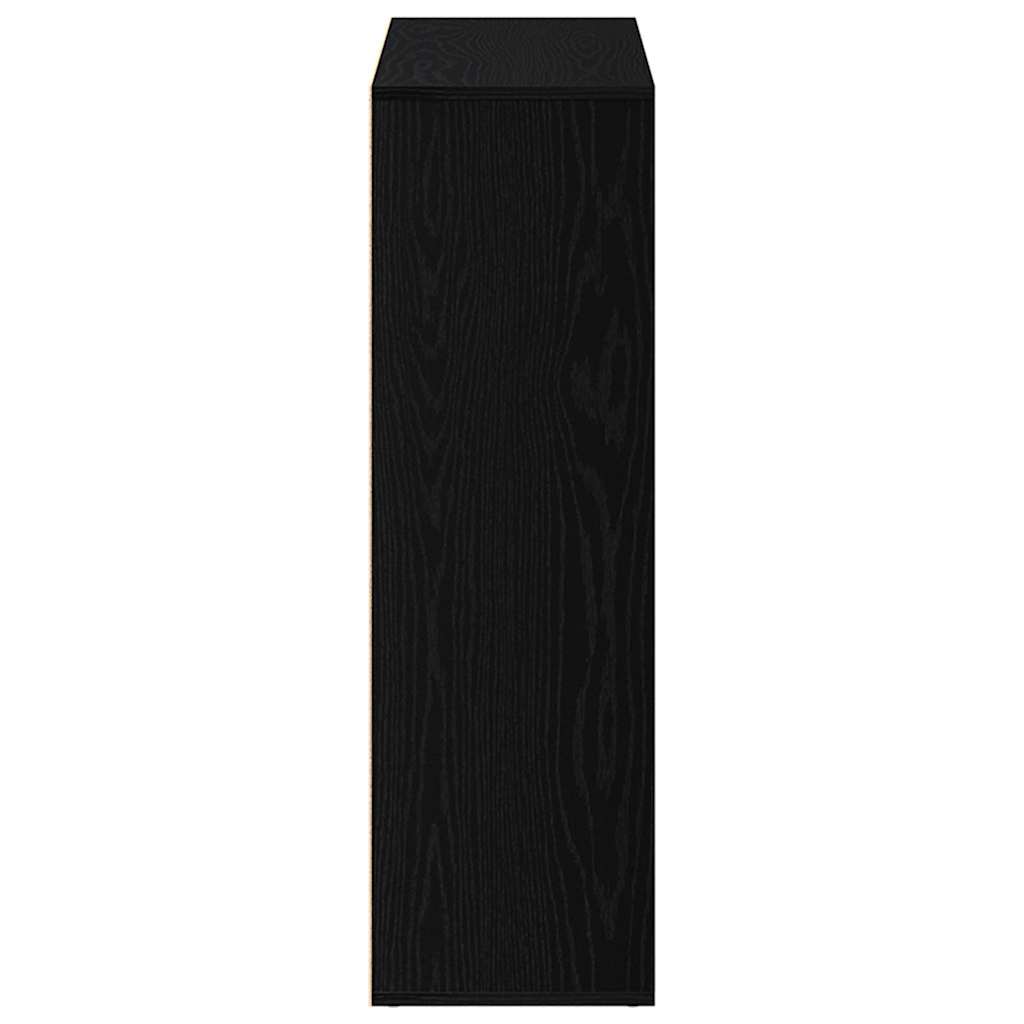 bogskab sort egetræ 98x29x97,5 cm konstrueret træ