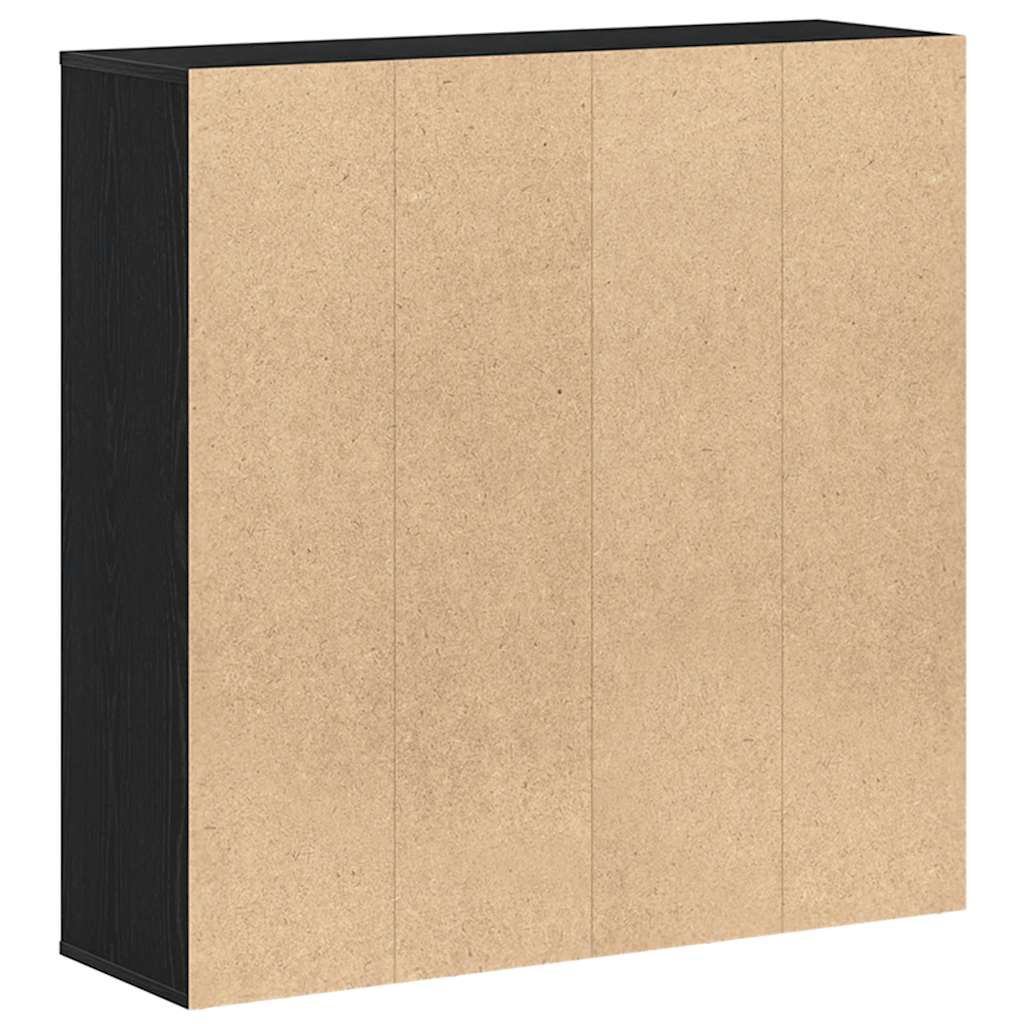 bogskab sort egetræ 98x29x97,5 cm konstrueret træ