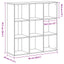 bogskab sort egetræ 98x29x97,5 cm konstrueret træ