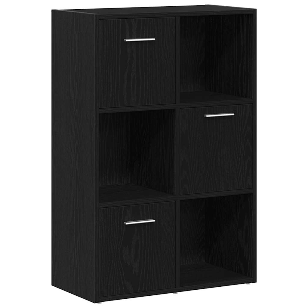 bogskab/rumdeler sort eg 60,5x30x90 cm konstrueret træ