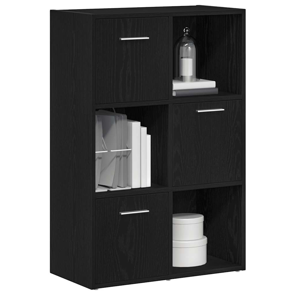 bogskab/rumdeler sort eg 60,5x30x90 cm konstrueret træ