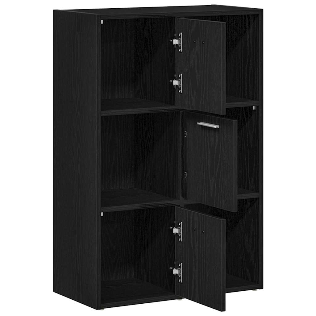 bogskab/rumdeler sort eg 60,5x30x90 cm konstrueret træ