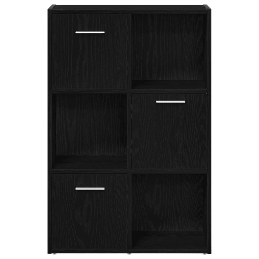 bogskab/rumdeler sort eg 60,5x30x90 cm konstrueret træ
