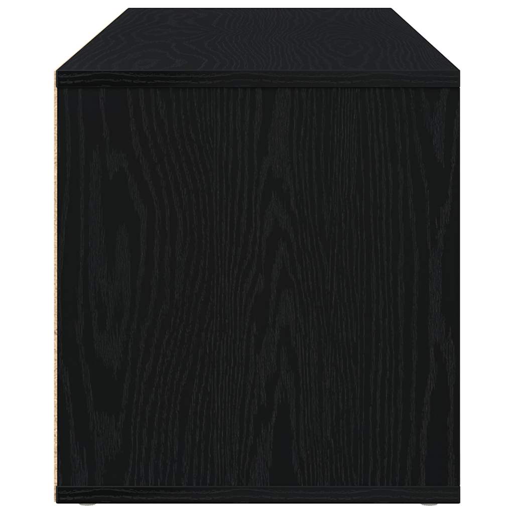 TV-skab sort egetræ 120x34x37 cm konstrueret træ