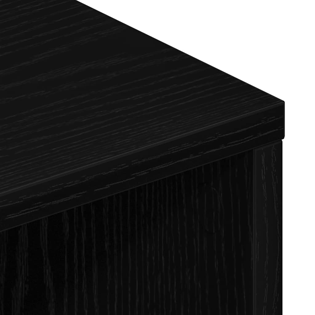 TV-skab sort egetræ 120x34x37 cm konstrueret træ