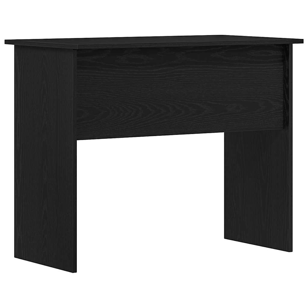 skrivebord 90x50x74 cm konstrueret træ sort egetræsfarve