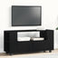 tv-bord med hjul 102x34,5x43 cm konstrueret træ sort egetræ