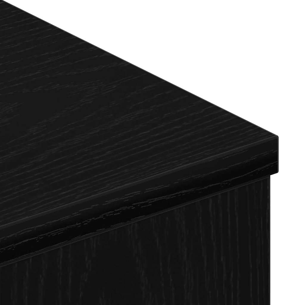 TV-skab 80x34x30 cm Sort eg Konstrueret træ