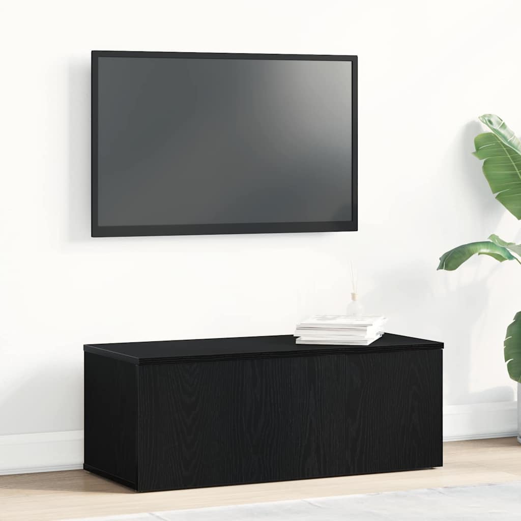 TV-skab 80x34x30 cm Sort eg Konstrueret træ