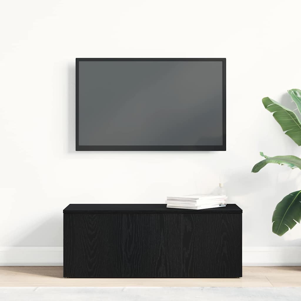 TV-skab 80x34x30 cm Sort eg Konstrueret træ