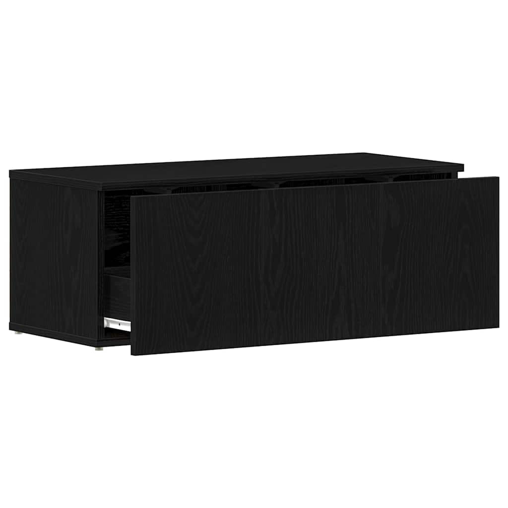 TV-skab 80x34x30 cm Sort eg Konstrueret træ