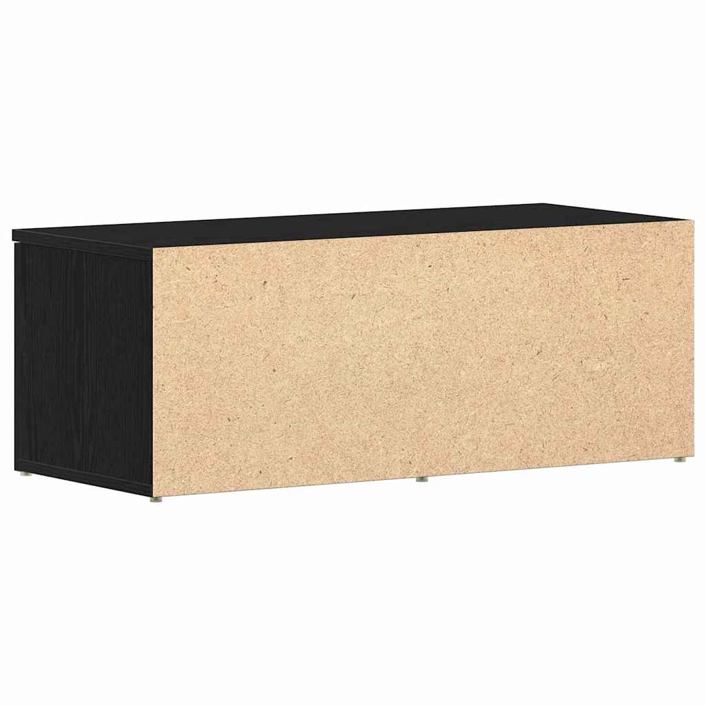 TV-skab 80x34x30 cm Sort eg Konstrueret træ
