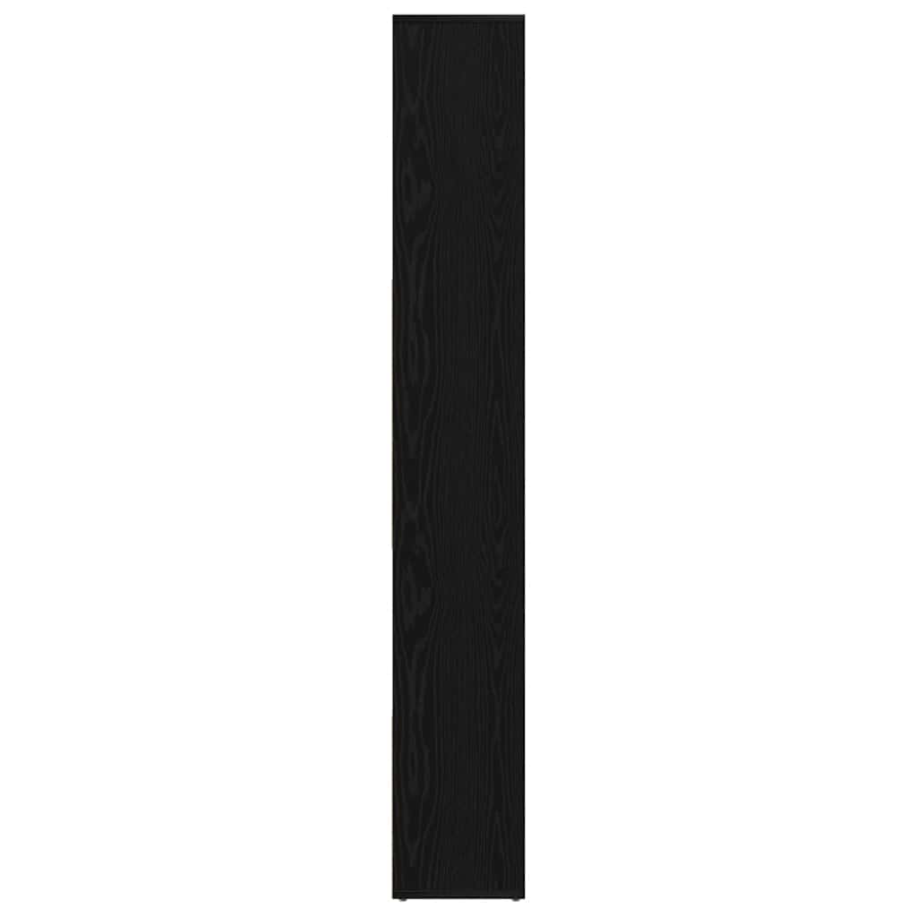 bogreol 67x24x161 cm konstrueret træ sort egetræsfarve