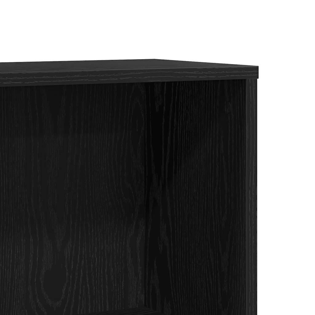 bogreol 67x24x161 cm konstrueret træ sort egetræsfarve