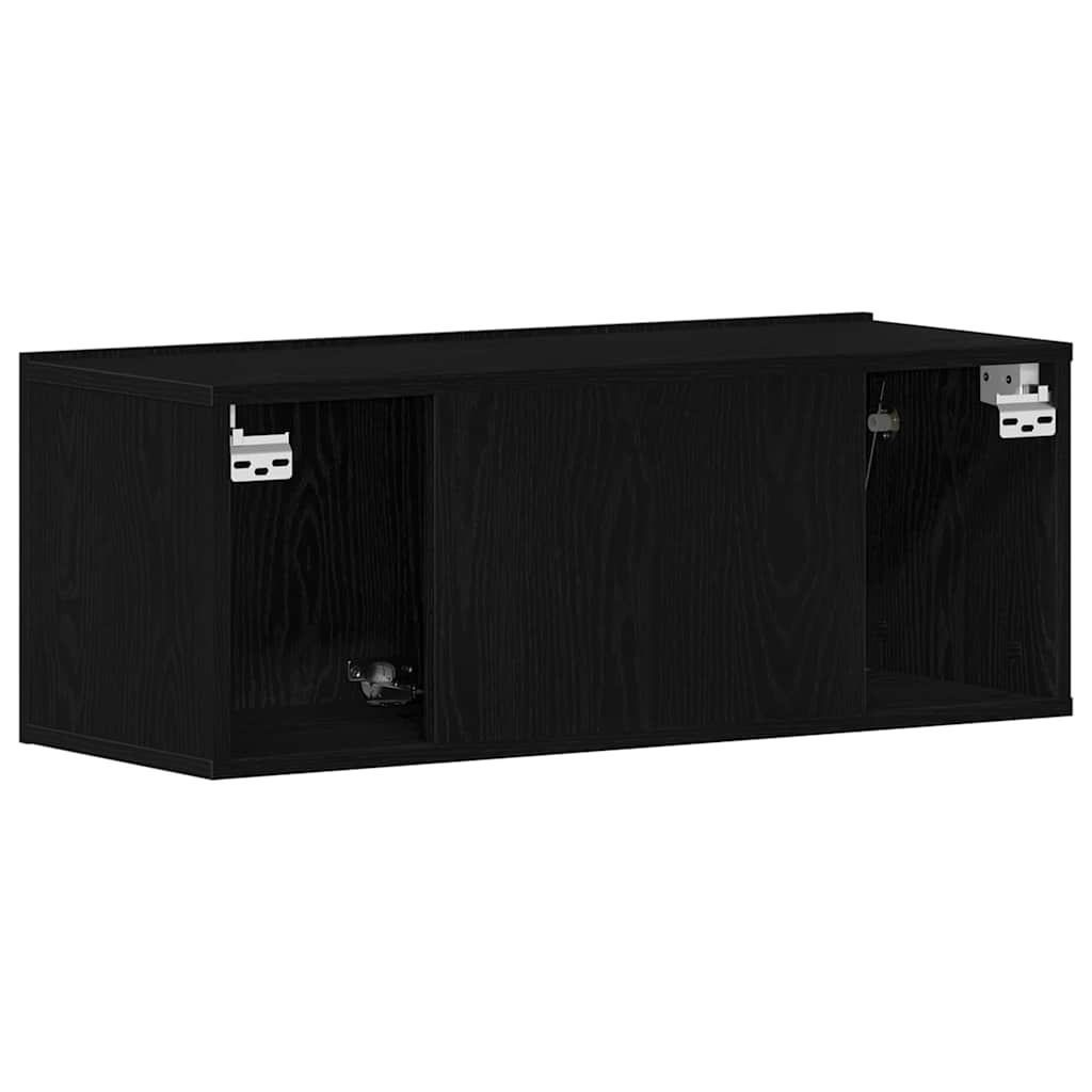 TV-skab 80 x 30 x 30 cm Sort eg Konstrueret træ