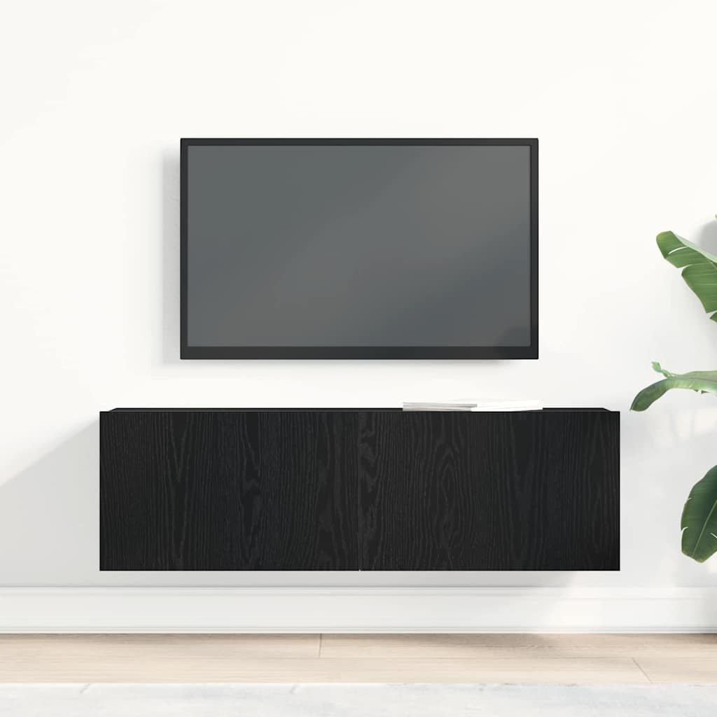 TV-skab 100 x 30 x 30 cm Sort eg Konstrueret træ