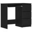 skrivebord 90x45x76 cm konstrueret træ sort-eg