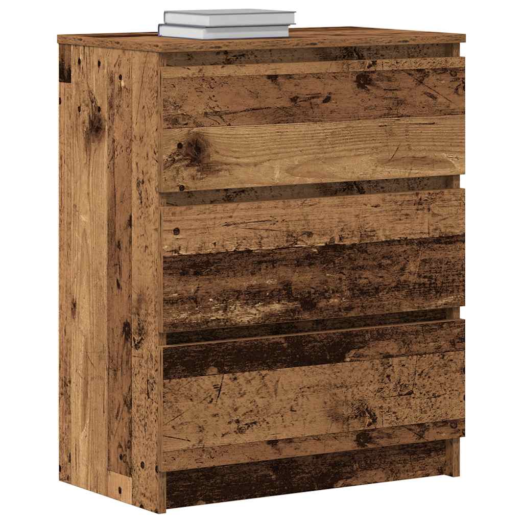 skænk 60x35x76 cm konstrueret træ antikt træ