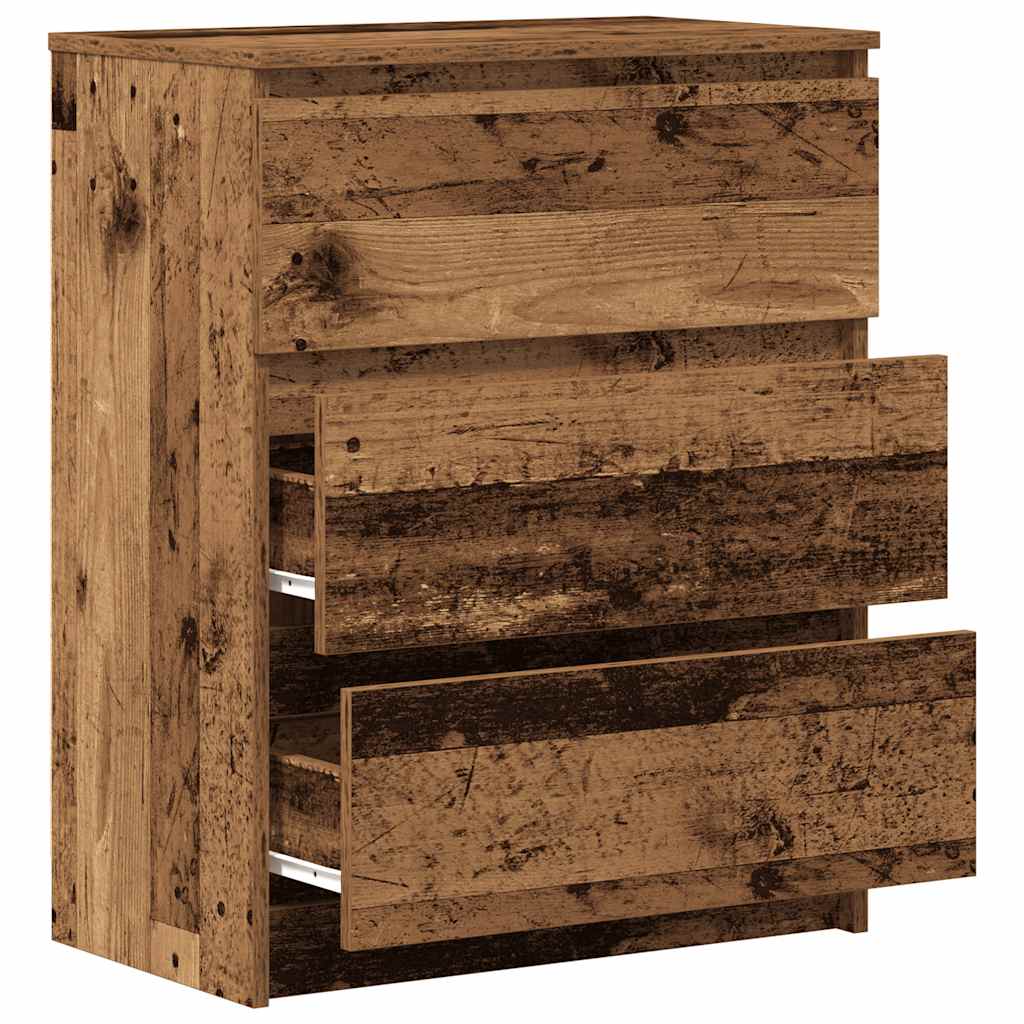 skænk 60x35x76 cm konstrueret træ antikt træ