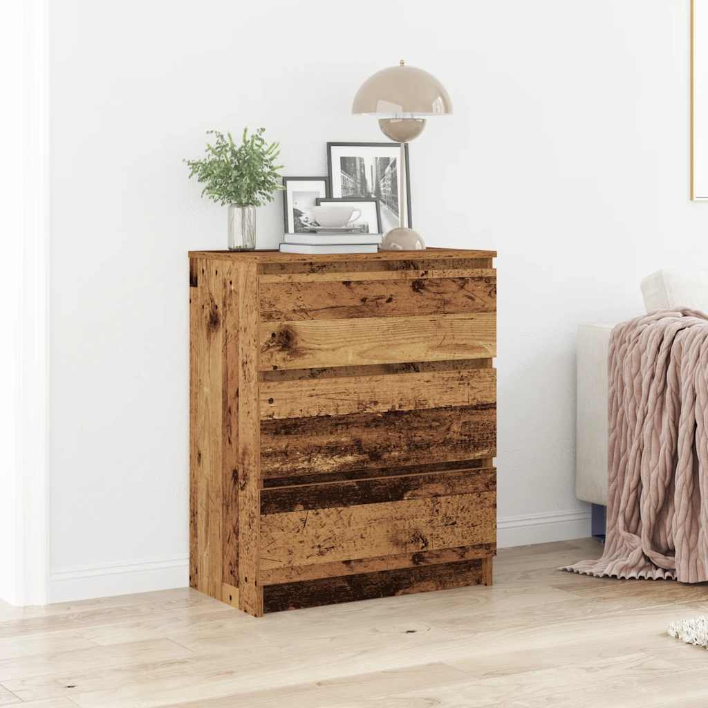 skænk 60x35x76 cm konstrueret træ antikt træ