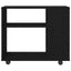 sidebord sort egetræ 70x35x60,5 cm konstrueret træ