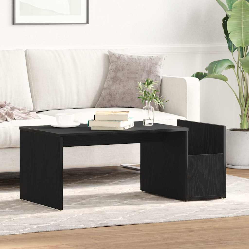 Sofabord Sort eg 90 x 45 x 35 cm Konstrueret træ