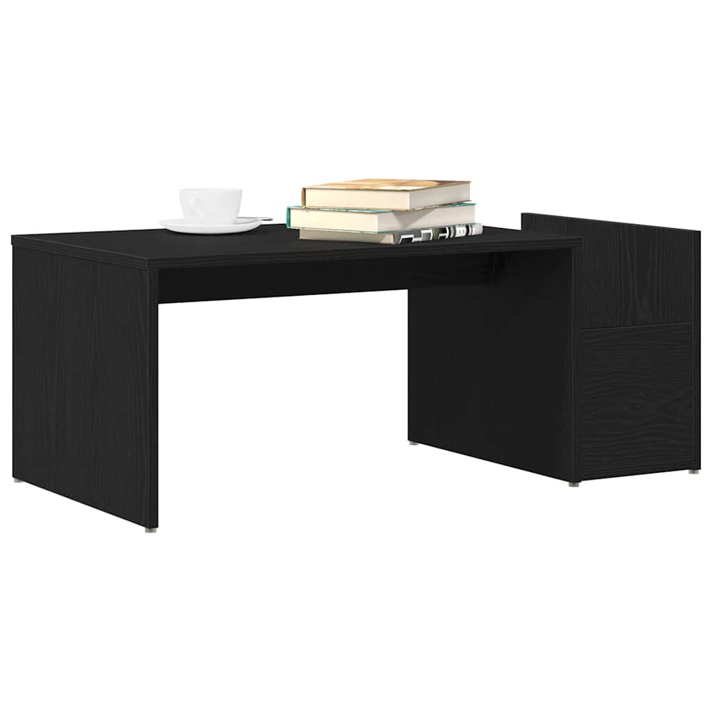 Sofabord Sort eg 90 x 45 x 35 cm Konstrueret træ