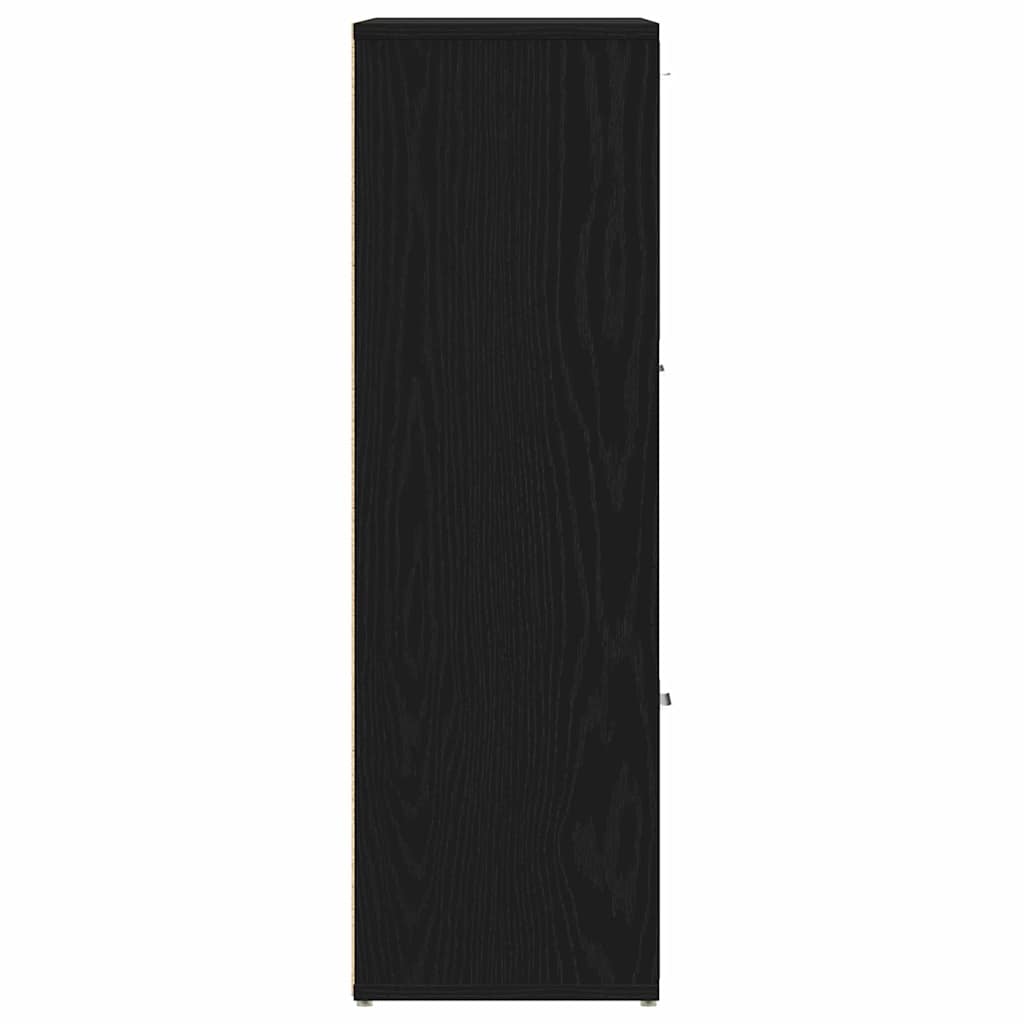 bogreol 90x28x90 cm konstrueret træ sort egetræsfarve