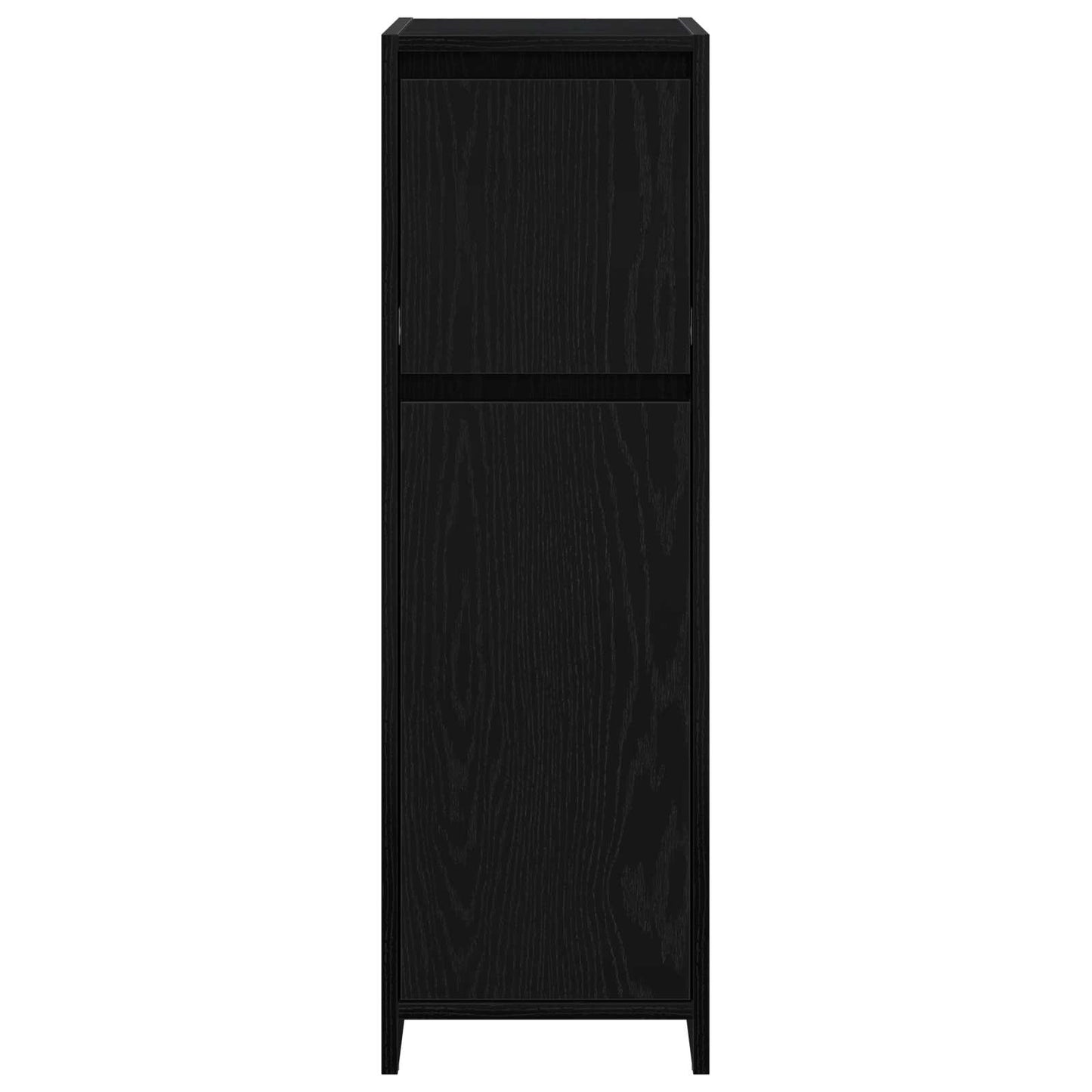 Badeværelsesskab Sort eg 30 x 30 x 95 cm Konstrueret træ