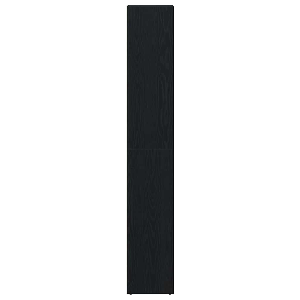 Badeværelsesskab Sort eg 30 x 30 x 183,5 cm Konstrueret træ