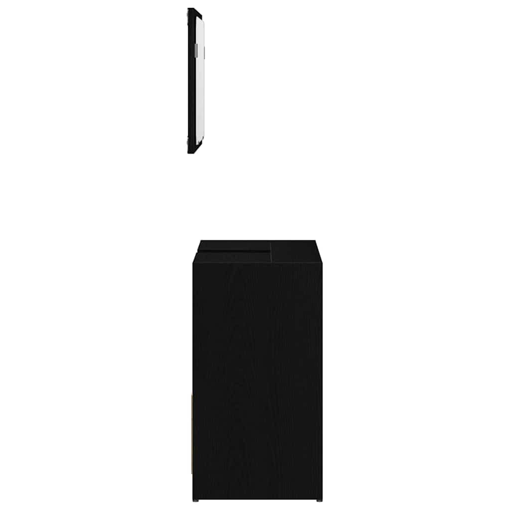 Badeværelsesskab Sort eg 60 x 33 x 60 cm Konstrueret træ