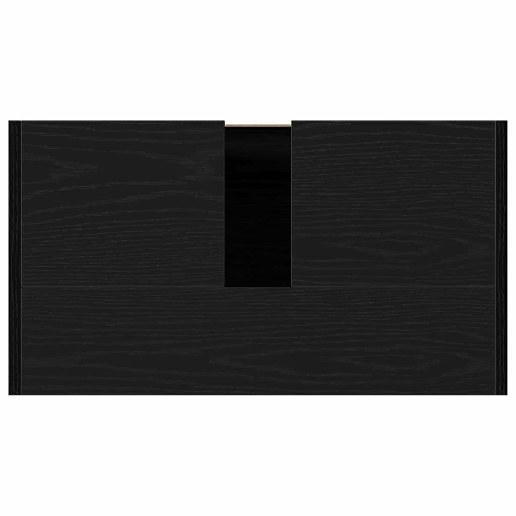 Badeværelsesskab Sort eg 60 x 33 x 60 cm Konstrueret træ