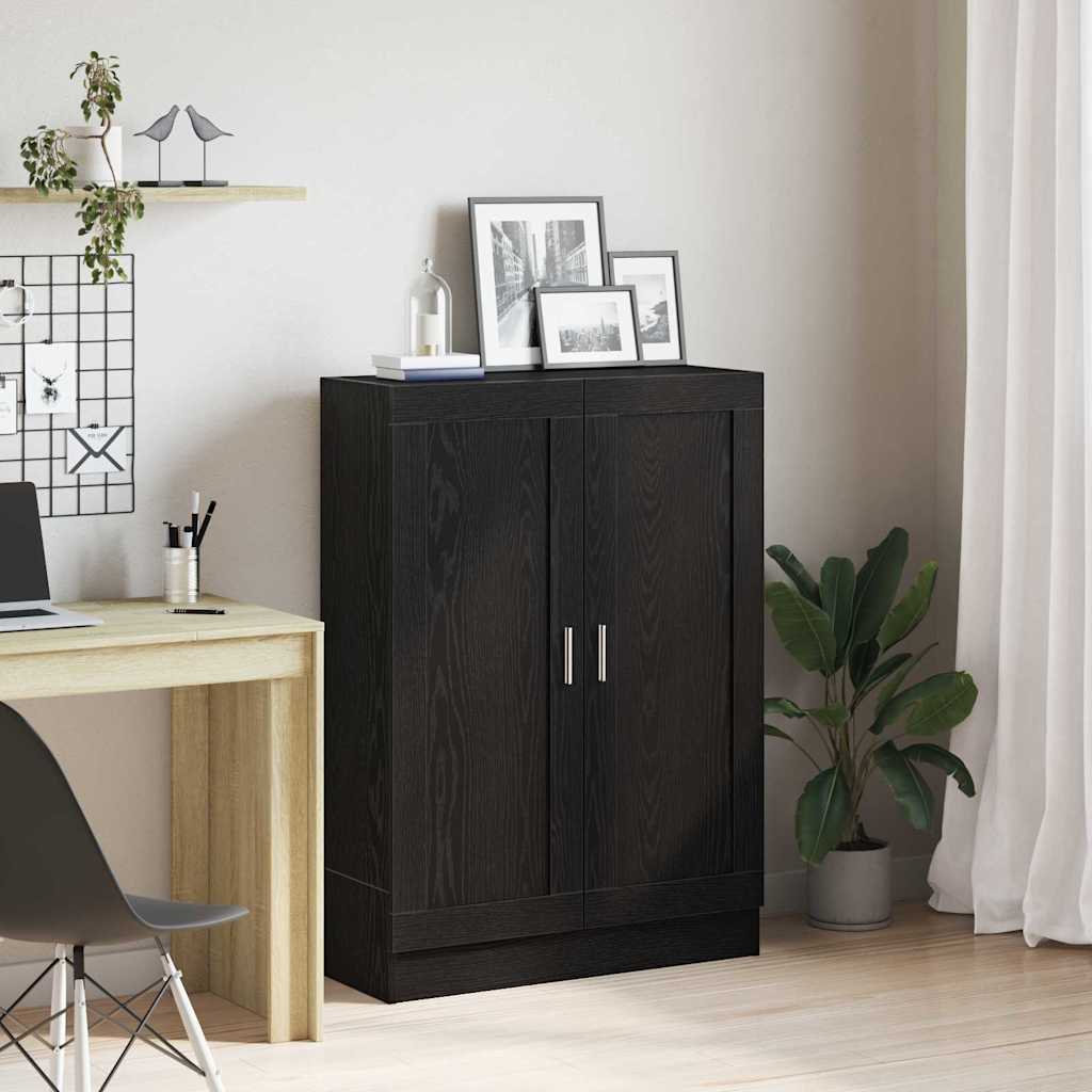 Bogskab 3 niveauer 82,5 x 30,5 x 115 cm Konstrueret træ Sort eg