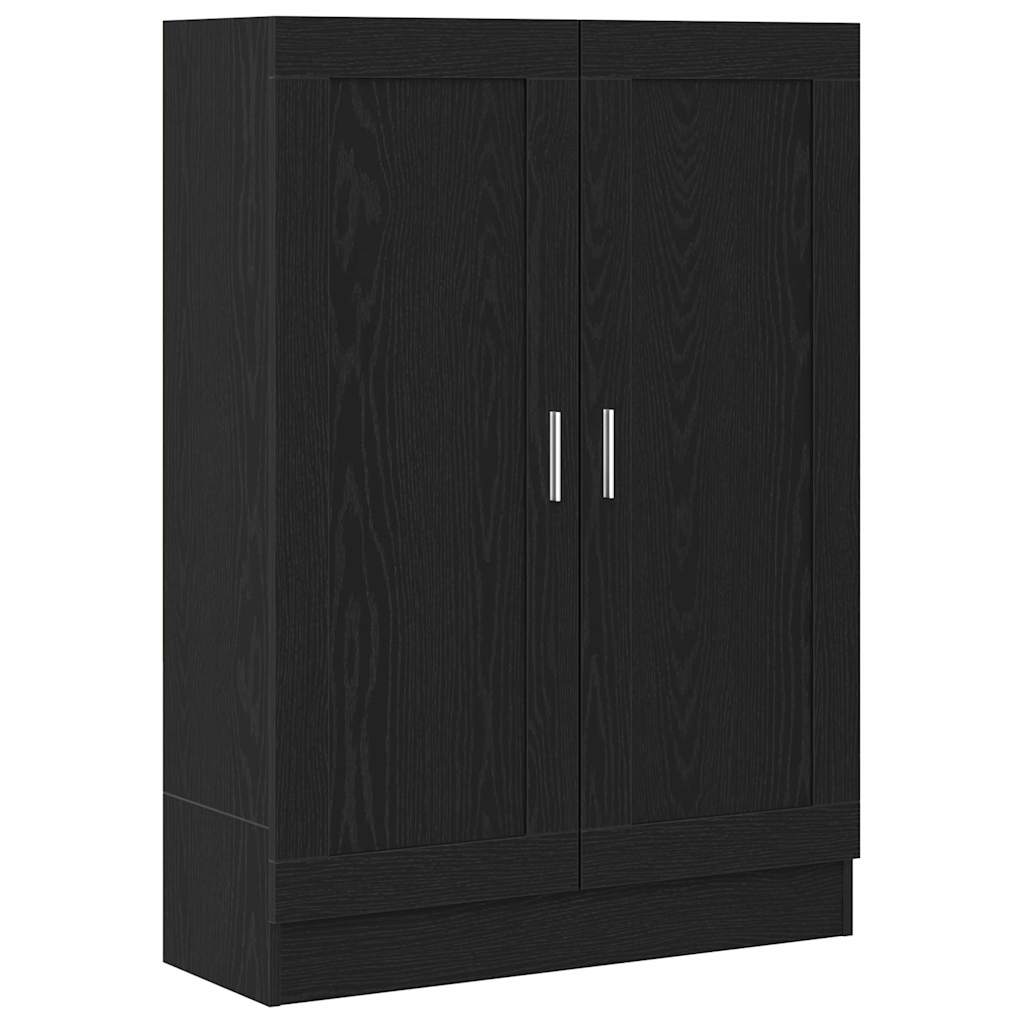Bogskab 3 niveauer 82,5 x 30,5 x 115 cm Konstrueret træ Sort eg