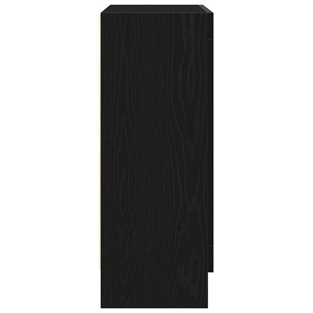 Bogskab 4 niveauer 82,5 x 30,5 x 80 cm Konstrueret træ Sort eg