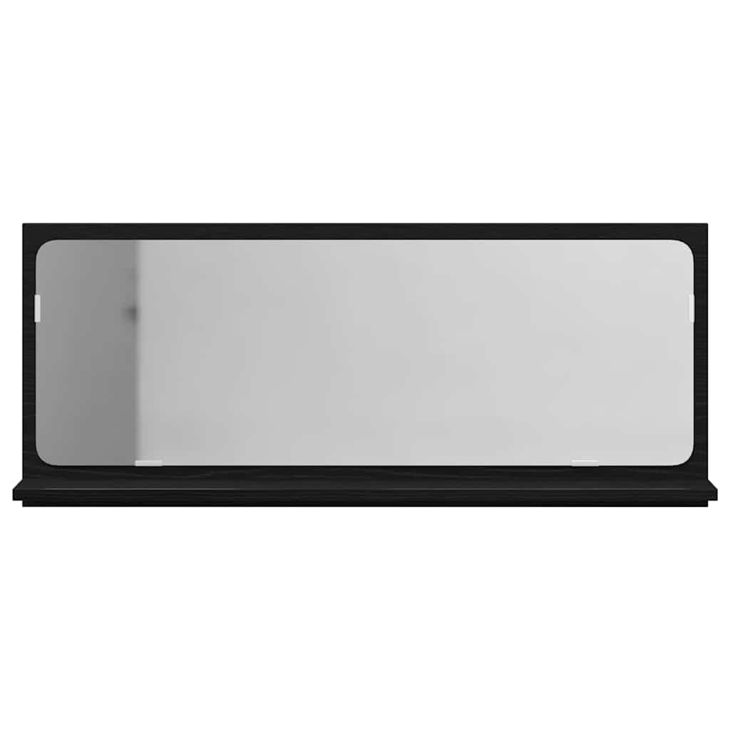 Spejlhylde Sort eg 90 x 10,5 x 37 cm Konstrueret træ