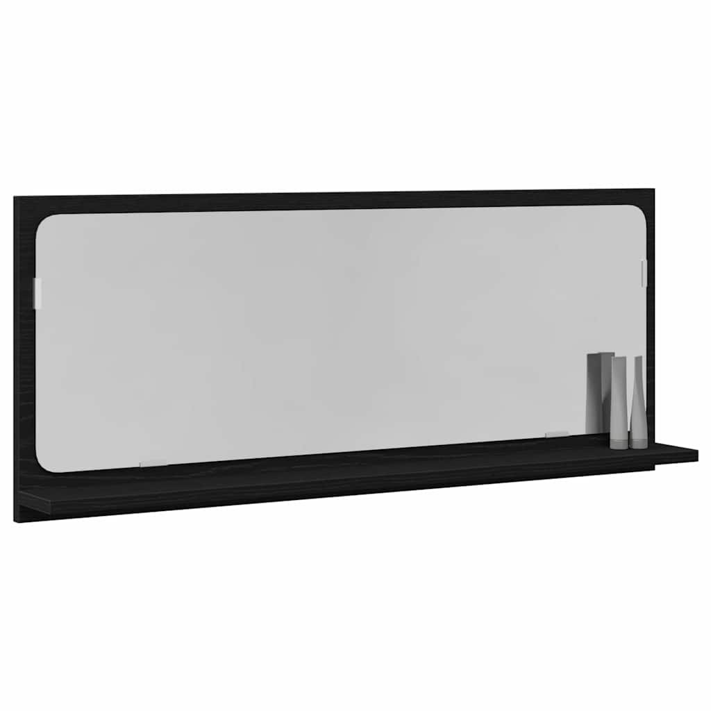 Spejlhylde Sort eg 90 x 10,5 x 37 cm Konstrueret træ