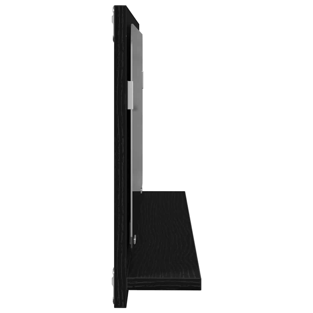 Spejlhylde Sort eg 90 x 10,5 x 37 cm Konstrueret træ