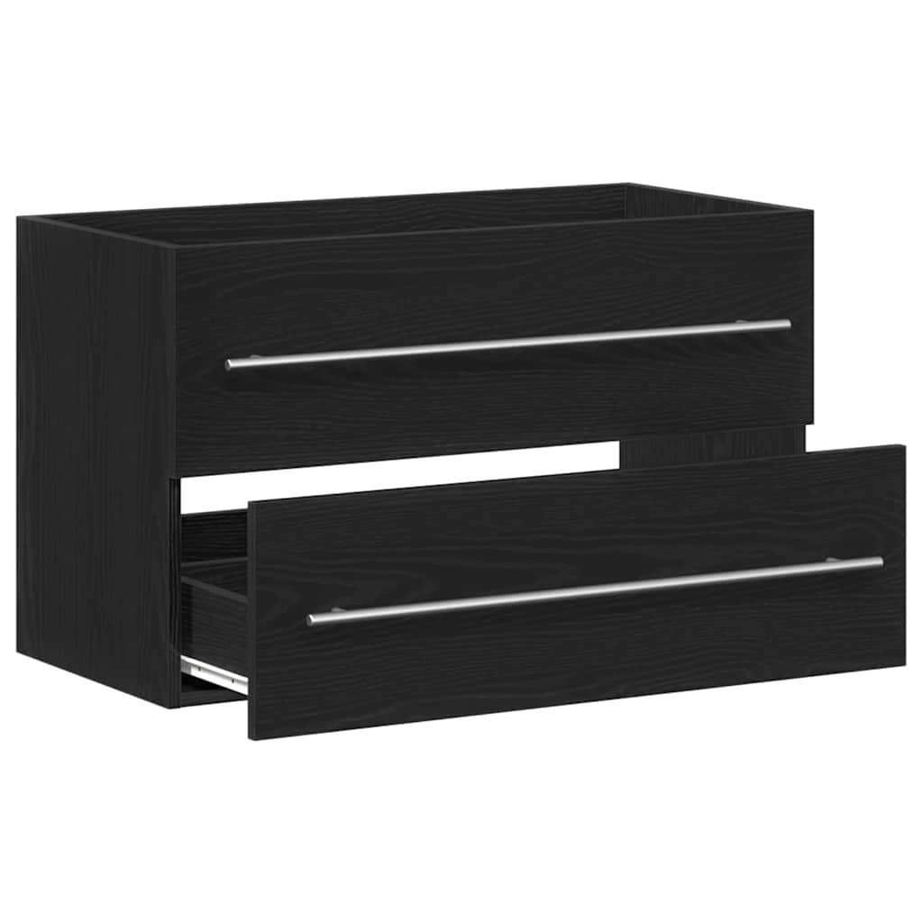 underskab til håndvask 80x38,5x48 cm konstrueret træ sort-eg