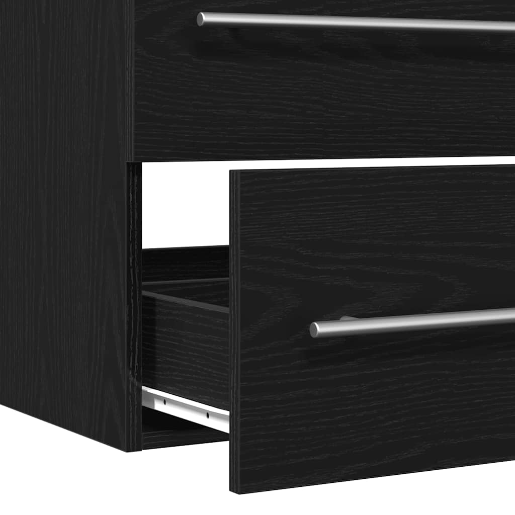 underskab til håndvask 100x38,5x48 cm konstrueret træ sort eg
