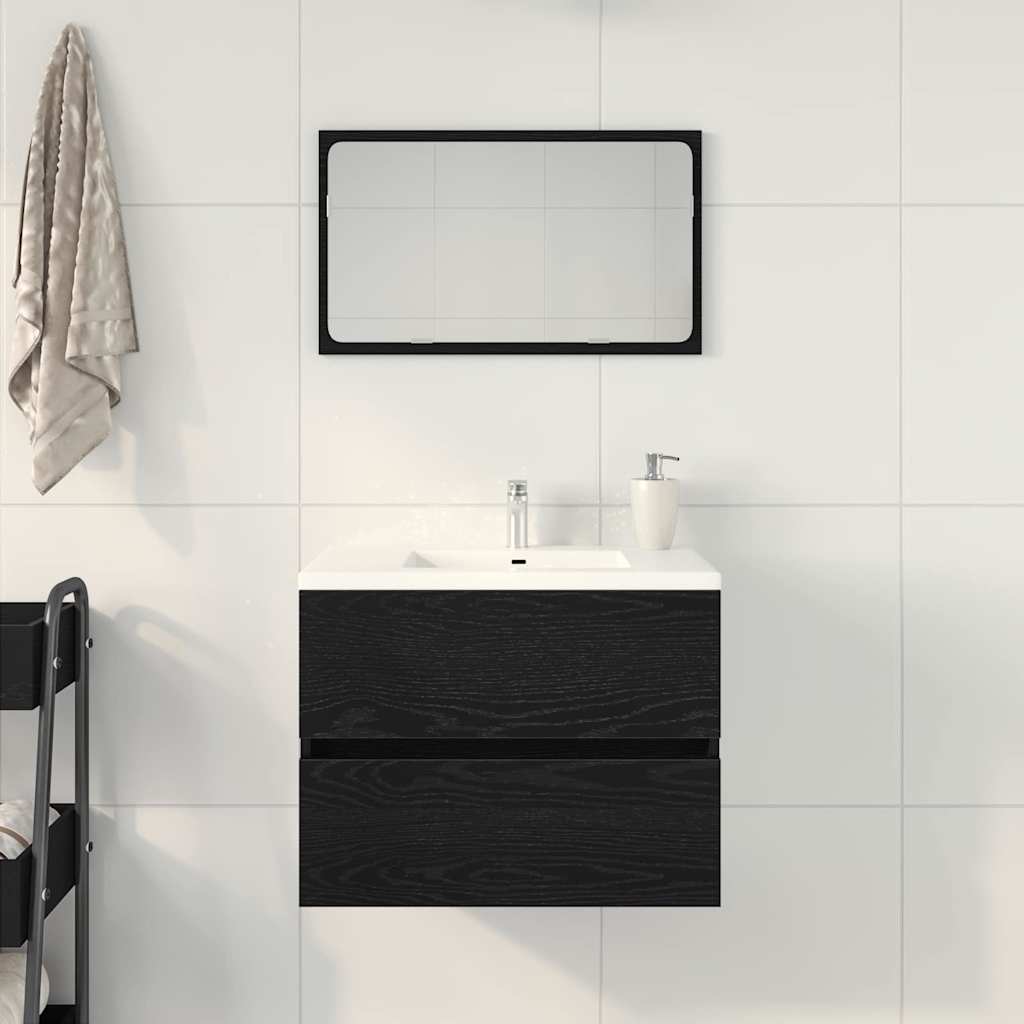 underskab 60x38,5x45 cm konstrueret træ sort egetræsfarve