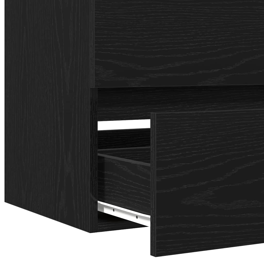 underskab 80x38,5x45 cm konstrueret træ sort egetræ