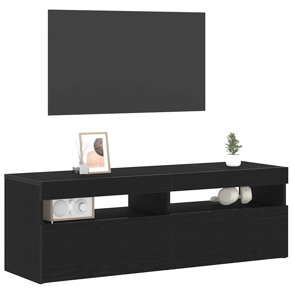 TV-skab 120 x 35 x 40 cm Sort eg Konstrueret træ